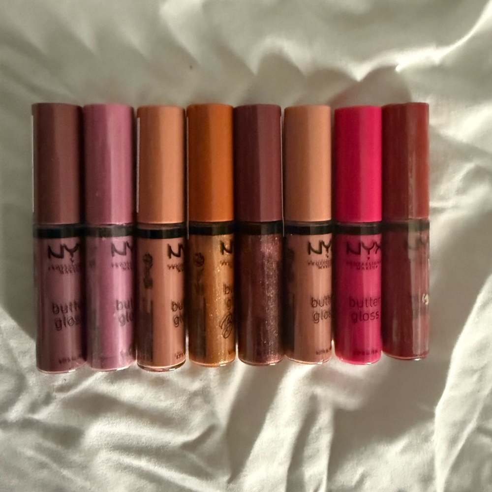 NYX Butter Gloss Collection - Pink, Brown, Gold, Red